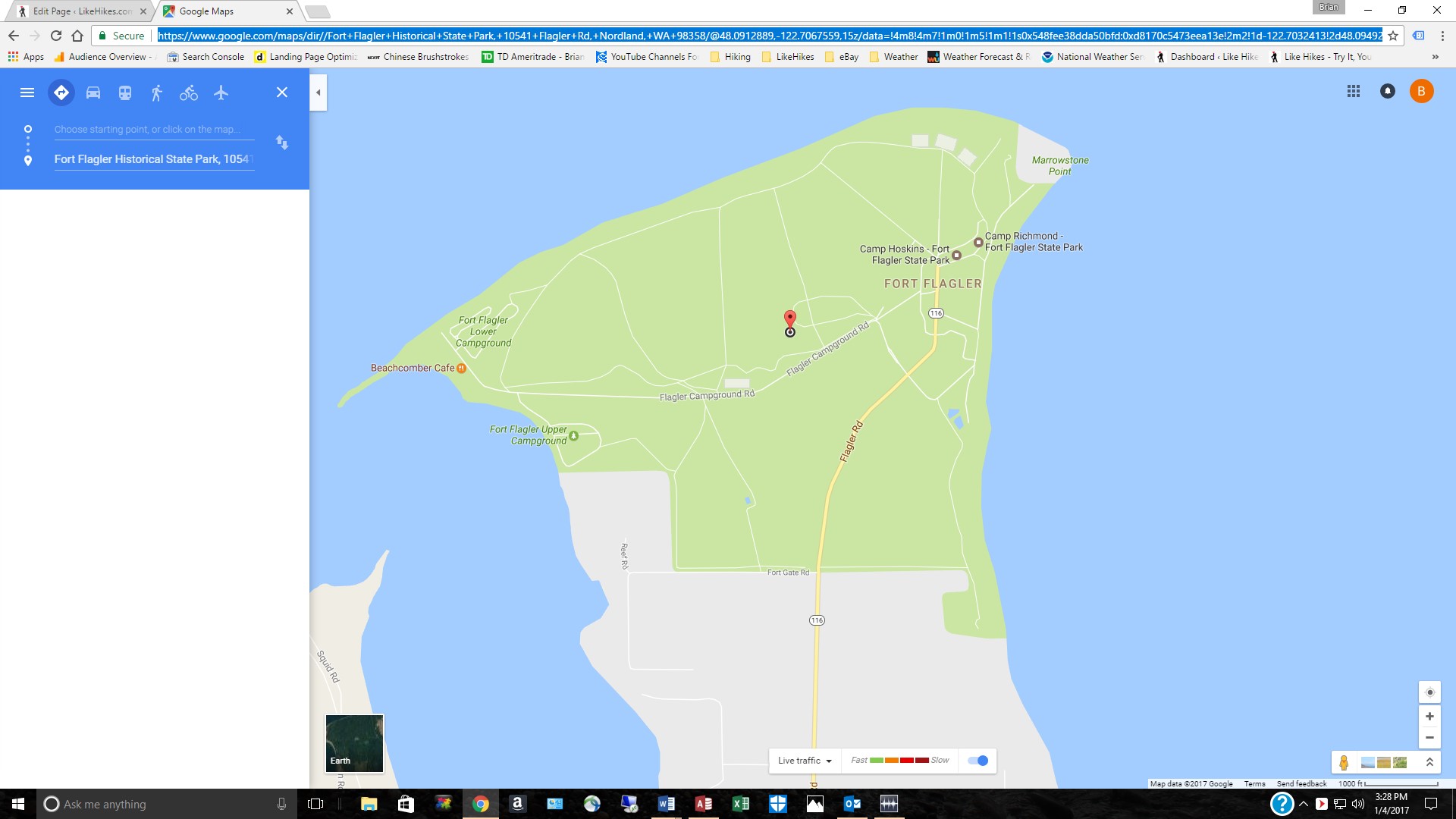 Google Driving Directions Map | LikeHikes.com